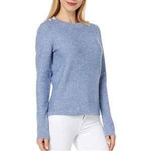 Lilly Pulitzer Morgen Sequin Sweater in Boca Blue Metallic Size XS